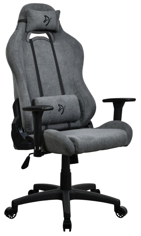 AROZZI herní židle TORRETTA Soft Fabric v2/ látkový povrch/ šedá popelavá