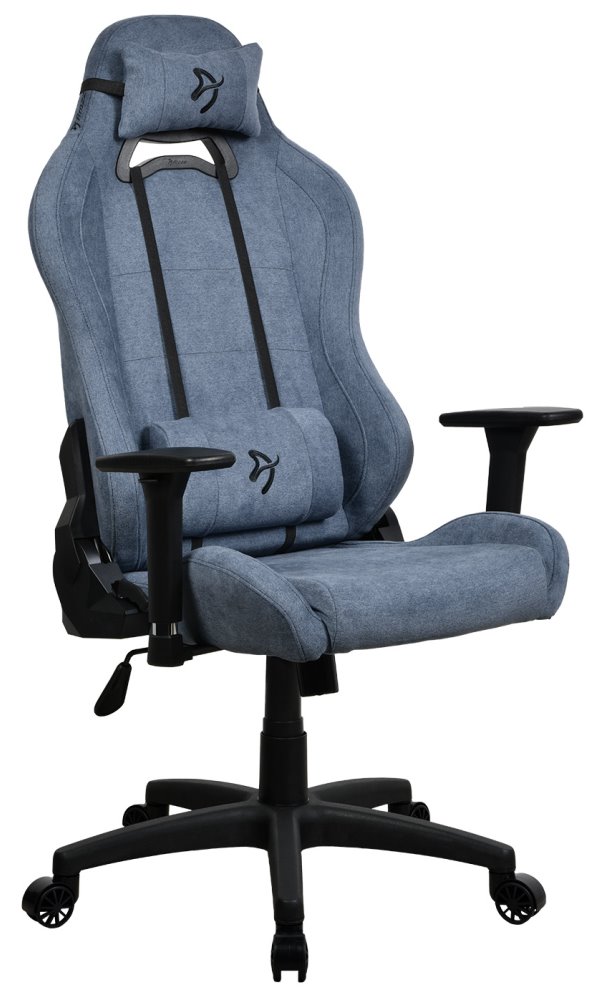 AROZZI herní židle TORRETTA Soft Fabric v2/ látkový povrch/ modrá