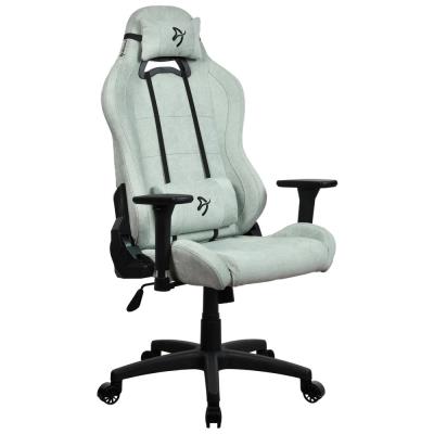 AROZZI herní židle TORRETTA Soft Fabric v2/ látkový povrch/ perlově zelená