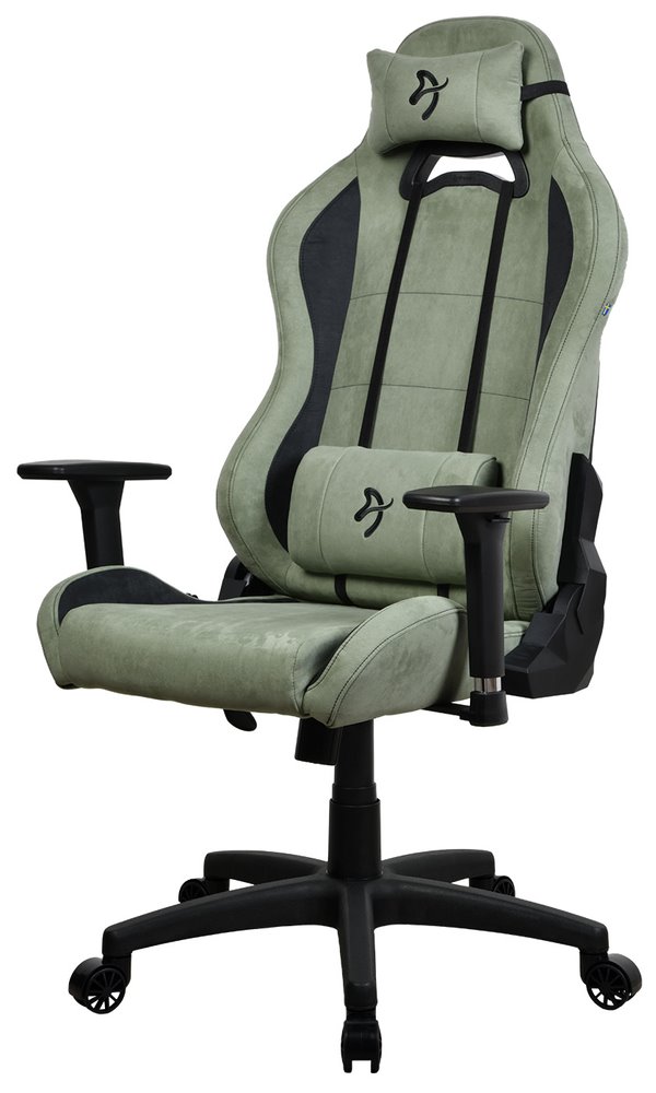 AROZZI herní židle TORRETTA SuperSoft/ látkový povrch/ lesní zelená