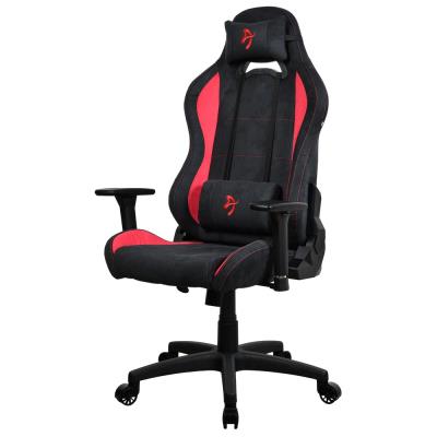 AROZZI herní židle TORRETTA SuperSoft/ látkový povrch/ černočervená