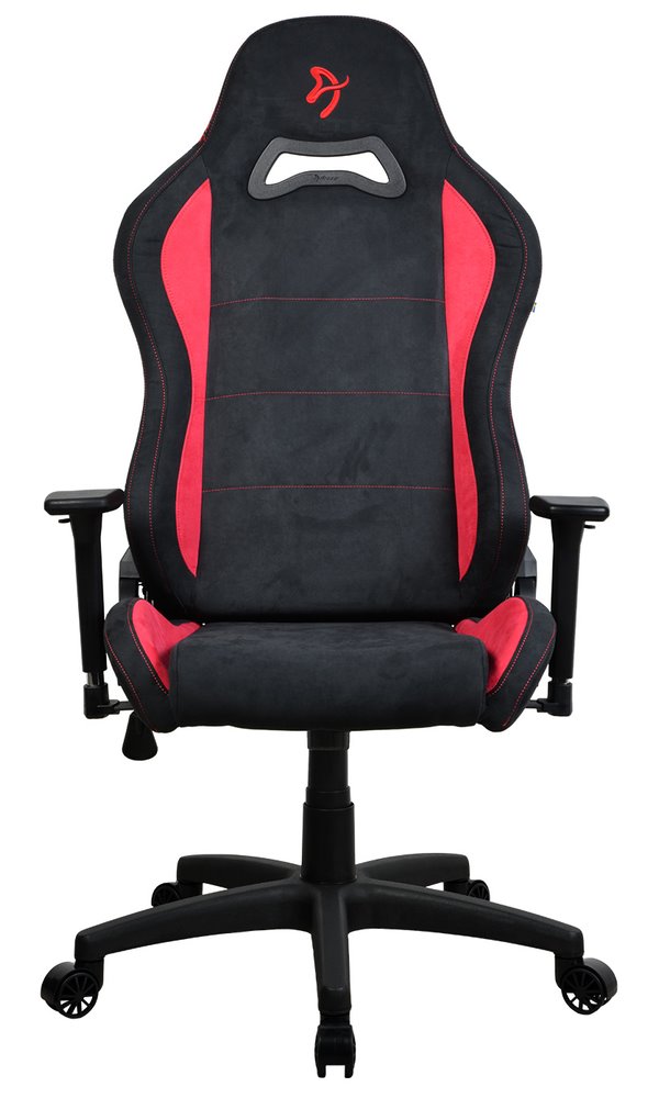 AROZZI herní židle TORRETTA SuperSoft/ látkový povrch/ černočervená