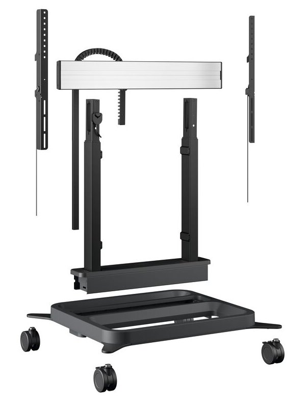 Vogels RISE Elektrický pojízdný TV lift, prémiová kolečka, rychlost 50 mm/s černý