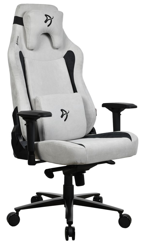 AROZZI herní židle VERNAZZA XL Supersoft Light Grey/ látkový povrch/ světle šedá