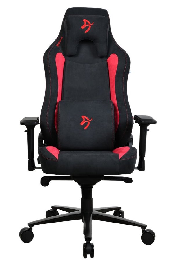 AROZZI herní židle VERNAZZA Supersoft Red/ látkový povrch/ černočervená