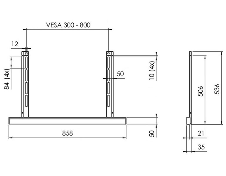 Vogels Adaptér pro montáž příslušenství na elektrické lifty RISE černý