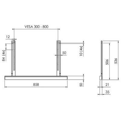 Vogels Adaptér pro montáž příslušenství na elektrické lifty RISE černý