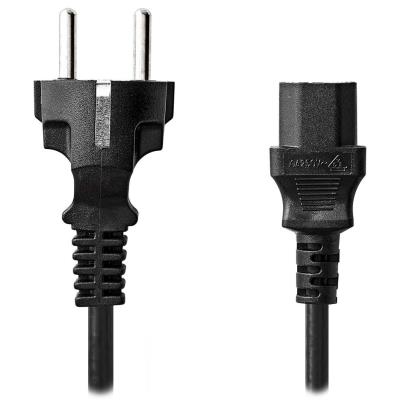 NEDIS napájecí kabel 230V/ přípojný 10A/ konektor IEC-320-C13/ přímá zástrčka Schuko/ černý/ bulk/ 2m