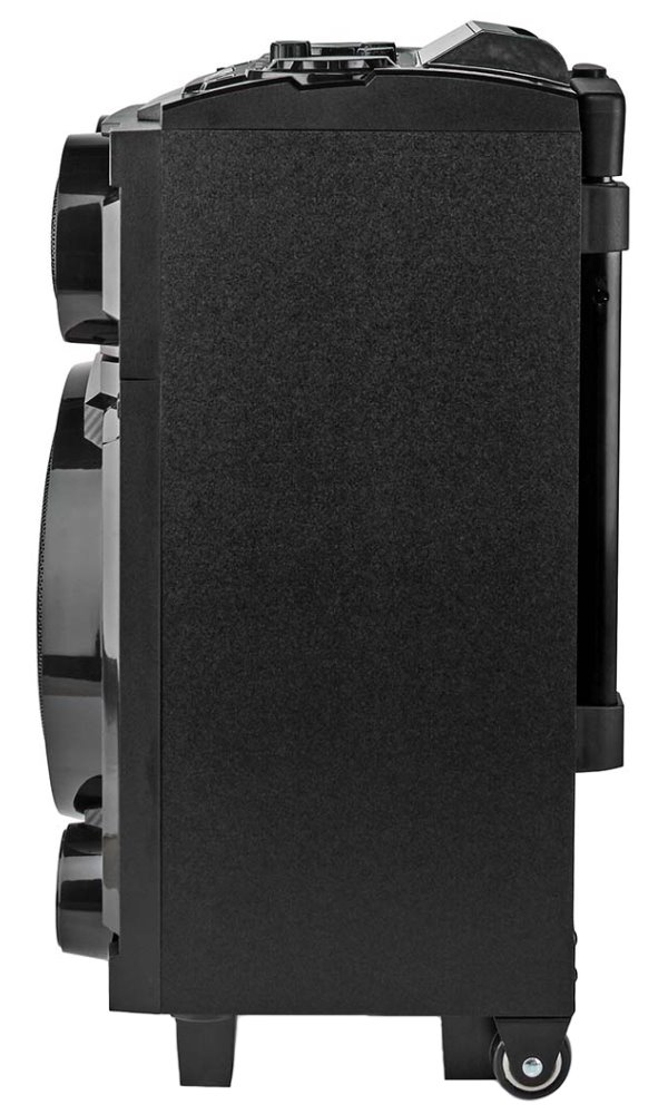 NEDIS párty reproduktor/ výkon 120 W/ Bluetooth/ doba přehrávání na baterie 6,5 hod/ držadlo/ párty osvětlení/ evkalizér