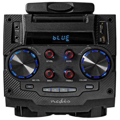 NEDIS párty reproduktor/ výkon 120 W/ Bluetooth/ doba přehrávání na baterie 6,5 hod/ držadlo/ párty osvětlení/ evkalizér