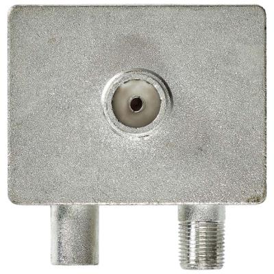 NEDIS satelitní anténní adaptér/ zásuvka F/ zástrčka IEC (Koax)/ zásuvka IEC (Koax)/ poniklovaný/ 75 Ohm/ Kov/ BOX