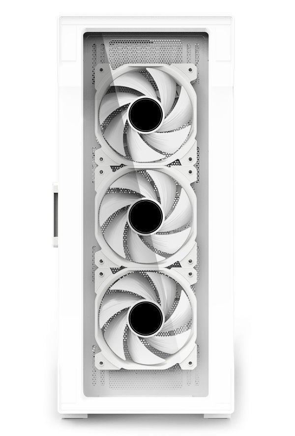 Zalman skříň I3 Neo / middle tower / ATX / 4x120 ARGB fan / 2xUSB 3.0 / 1xUSB 2.0 / skl. přední panel i bočnice / bílá