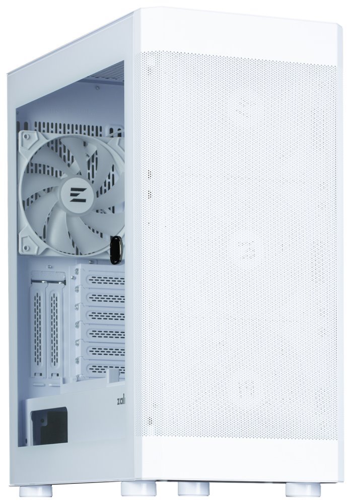 Zalman skříň i4 TG / Middle Tower / 4x 140 mm RBG LED fan / 2x USB 3.0 / 1x USB 2.0 / mesh panel / tvrzené sklo / bílá