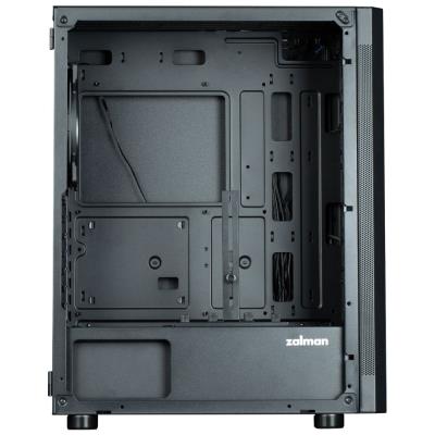 Zalman skříň i4 TG / Middle Tower / 4x 140 mm RBG LED fan / 2x USB 3.0 / 1x USB 2.0 / mesh panel / tvrzené sklo / černá