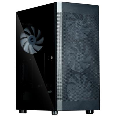 Zalman skříň i4 TG / Middle Tower / 4x 140 mm RBG LED fan / 2x USB 3.0 / 1x USB 2.0 / mesh panel / tvrzené sklo / černá