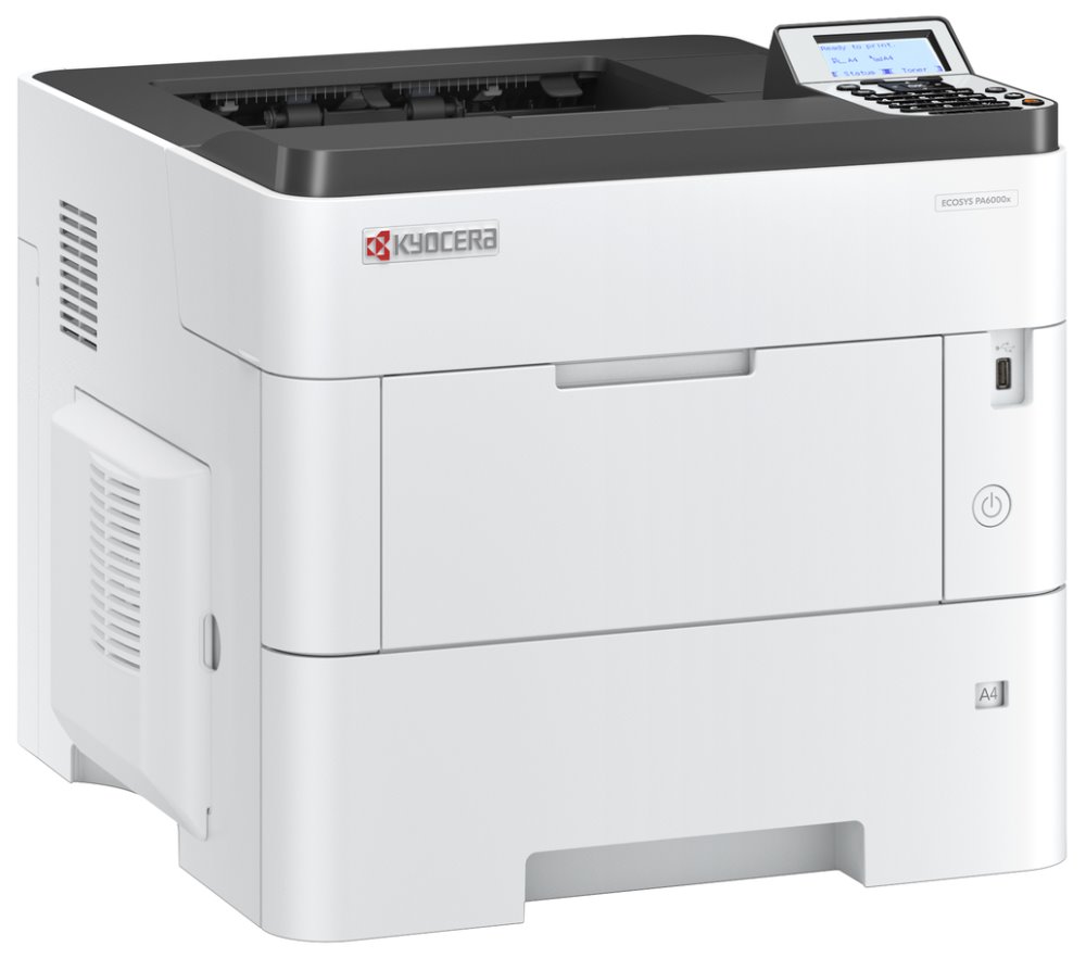 Kyocera ECOSYS PA6000x/ A4 čb/ 60ppm/ PCL+PS3/ 512MB RAM/ Duplex/ USB/ LAN