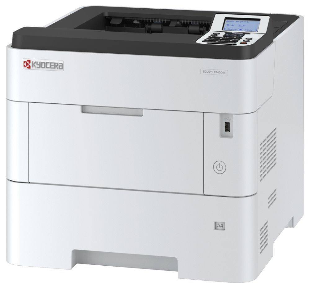 Kyocera ECOSYS PA6000x/ A4 čb/ 60ppm/ PCL+PS3/ 512MB RAM/ Duplex/ USB/ LAN