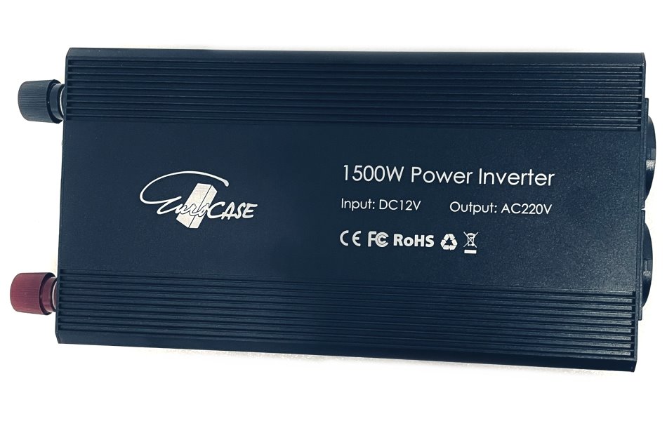 EUROCASE měnič napětí AC/DC 12V/230V/ 1500W/ 2x zásuvka