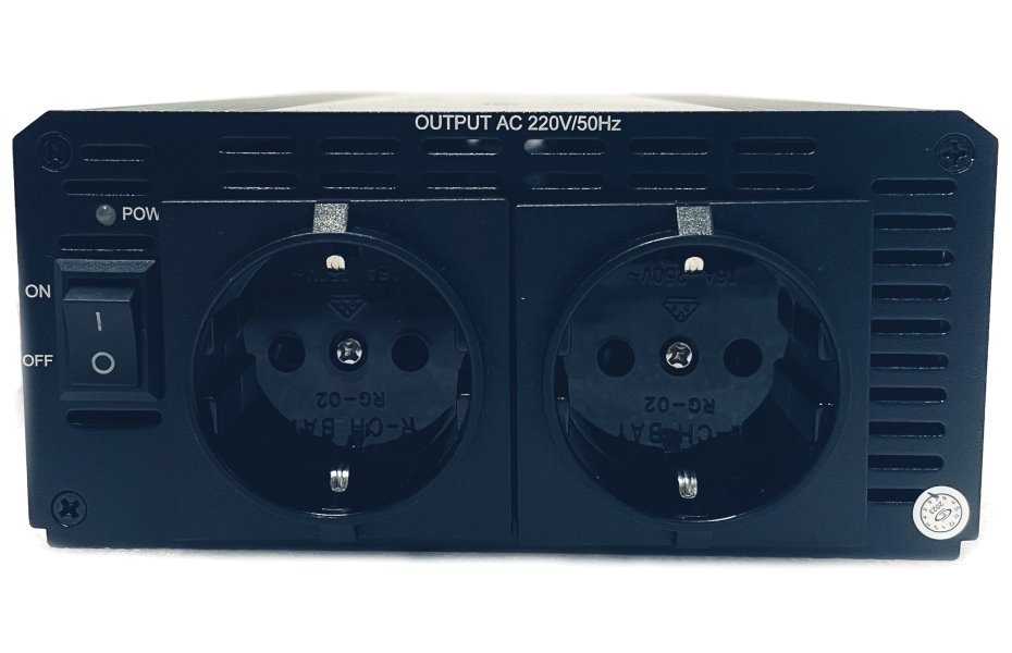 EUROCASE měnič napětí AC/DC 12V/230V/ 1500W/ 2x zásuvka