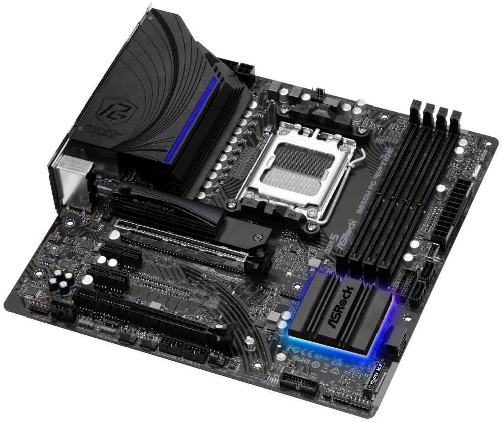 OPRAVENÉ - ASRock B650M PG Riptide / AMD B650 / AM5 / 4x DDR5 DIMM / 2x M.2 / HDMI / DP / USB-C / mATX