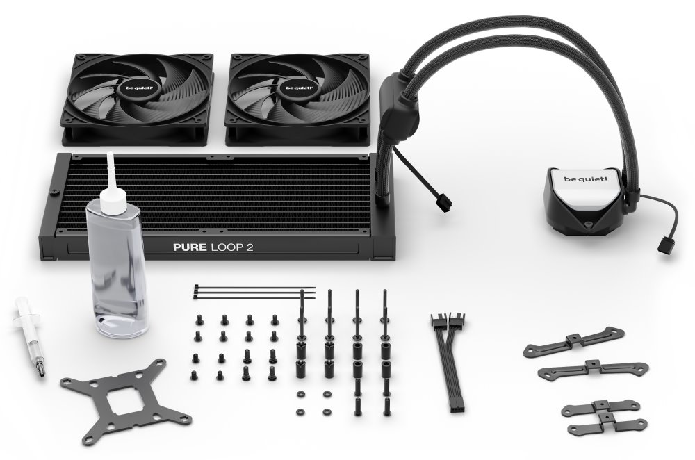 Be quiet! Pure Loop 2 vodní chladič CPU ARGB 280mm / 2x140mm / Intel 1700 / 1200 / 1150 / 1151 / 1155 / AMD AM4 / AM5