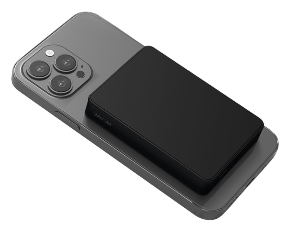 PATONA powerbanka, 10000mAh Li-Pol, magnetická, MagSafe, výstup USB-C, Qi nabíjení 15W, PD 20W