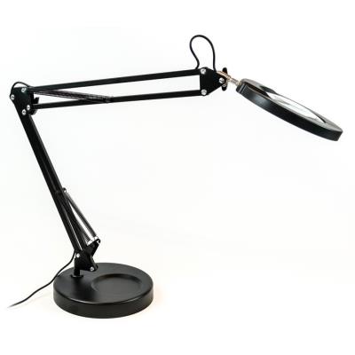 IMMAX LED stolní lampička ZOOM/ s lupou/ 12W/ 5V/2A/ stmívatelná/ černá