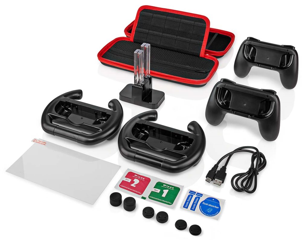 NEDIS herní Starter Kit/ pro Nintendo switch (OLED)/ 13v1/ černý