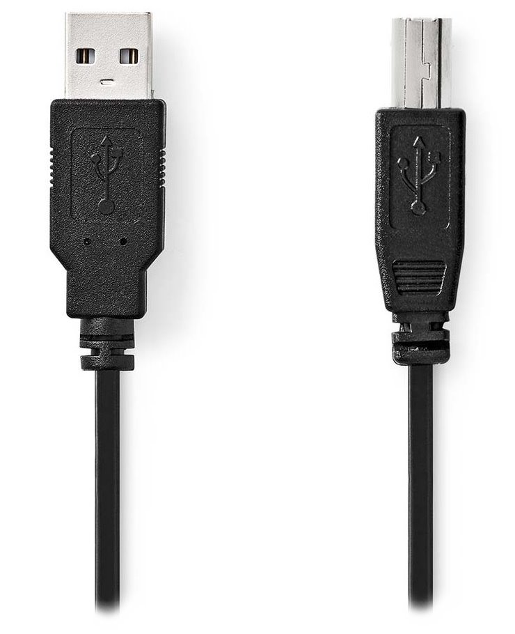 NEDIS kabel USB 2.0/ zástrčka USB-A - zástrčka USB-B/ k tiskárně apod./ černý/ bulk/ 1m