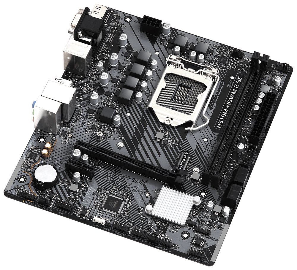ASRock H510M-HDV/M.2 SE / Intel H470 / LGA1200/ 2x DDR4  / M.2 / VGA / DVI-D / HDMI / mATX