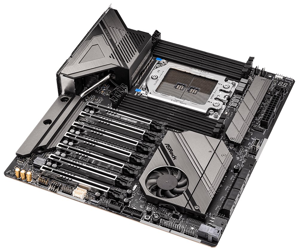 ASRock WRX80 Creator / AMD WRX80 / 8x DDR4 DIMM / 2x M.2 / 1x U.2 / 2x TB4 / 2x MiniDP / 2x 10GLAN / WiFi / EATX