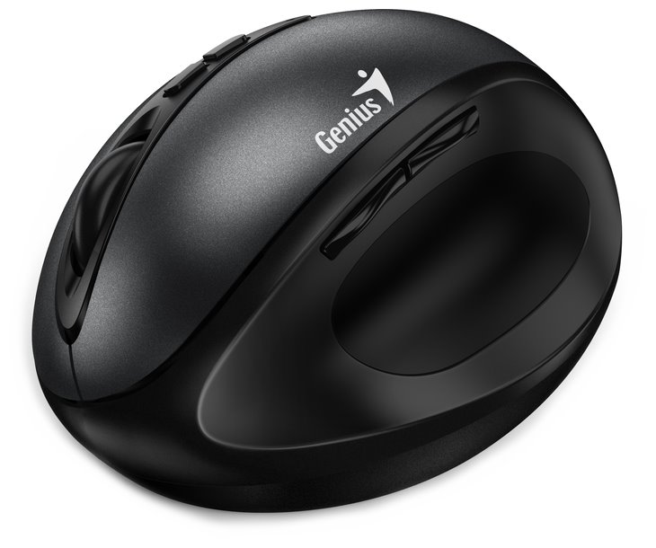 GENIUS Ergo 8300S Black/ vertikální/ 1600 dpi/ bezdrátová/ 7tlačítek/ tichá/ černá