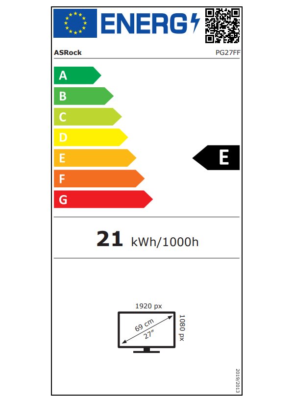 Challenger by Asrock monitor CL27FF 27"/IPS/1920x1080/100Hz/ 300cd/m2/1ms/VGA/HDMI/AMD FreeSync