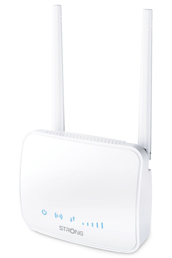 STRONG 4G LTE router 350M/ Wi-Fi standard 802.11b/g/n/ 300 Mbit/s/ 2,4GHz/ 1x LAN/ 1x SIM slot/ 2 odnímatelné antény