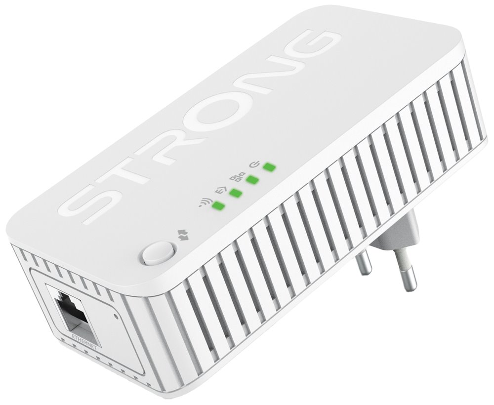 STRONG sada 2 adaptérů Powerline WF 1000 DUO MINI/ Powerline 1000 Mbit/s/ Wi-Fi 750 Mbit/s/ 1x LAN/ bílý
