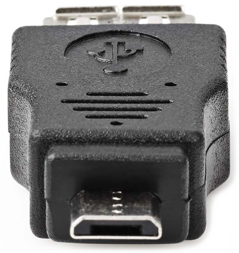 NEDIS redukce USB 2.0/ zástrčka USB micro B - zásuvka USB A/ černý/ blistr