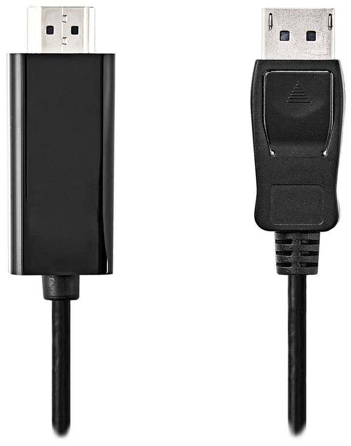 NEDIS kabel DisplayPort - HDMI/ zástrčka DisplayPort - zástrčka HDMI/ černý/ bulk/ 2m