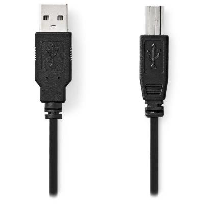 NEDIS kabel USB 2.0/ zástrčka USB-A - zástrčka USB-B/ k tiskárně apod./ černý/ bulk/ 3m