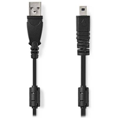 NEDIS kabel USB 2.0/ zástrčka USB-A - zástrčka UC-E6 8-Pins/ pro fotoaparát Panasonic, Fujitsu, Kodak/ černý/ bulk/ 2m