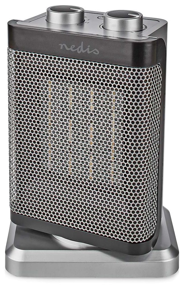 NEDIS keramický horkovzdušný ventilátor PTC/ termostat/ spotřeba 1500 W/ 2 tepelné režimy/ ochrana proti převrácení