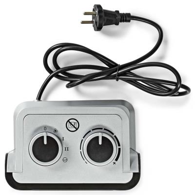 NEDIS keramický horkovzdušný ventilátor PTC/ termostat/ spotřeba 1500 W/ 2 tepelné režimy/ ochrana proti převrácení