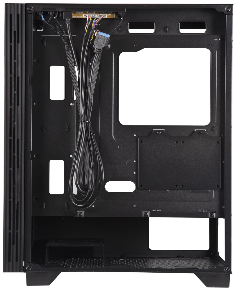 BitFenix skříň Flow FRGB/ ATX / 4x120mm FRGB fan / 2xUSB 3.0  / tvrzené sklo / černá