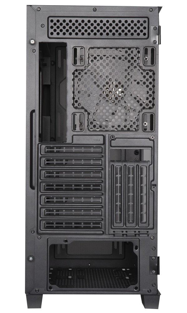 BitFenix skříň Flow FRGB/ ATX / 4x120mm FRGB fan / 2xUSB 3.0  / tvrzené sklo / černá