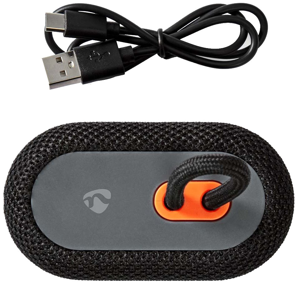NEDIS reproduktor + mikrofon/ výkon 7 W/ výdrž 7 hodin/ do ruky/ Bluetooth/ USB-C/ černý