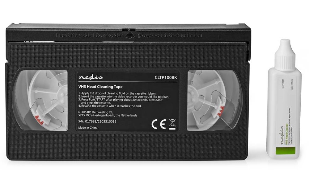 NEDIS čistič hlav VHS kazet/ 20 ml/ černý