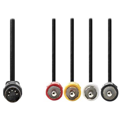 NEDIS redukční audio kabel DIN/ 5pin zástrčka DIN - 4× zástrčka RCA/ černý/ bulk/ 1m