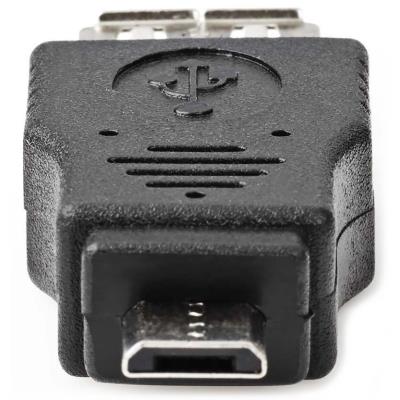 NEDIS redukce USB 2.0/ zástrčka USB micro B - zásuvka USB A/ černý/ blistr