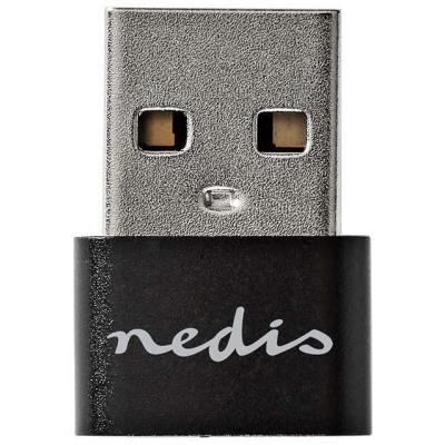 NEDIS adaptér USB/ konektory USB 2.0 A – USB-C zásuvka/ černý/ blistr