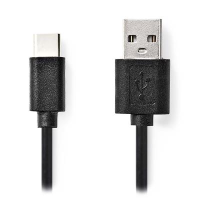 NEDIS kabel USB 2.0/ zástrčka USB-C - zástrčka USB-A/ černý/ bulk/ 1m