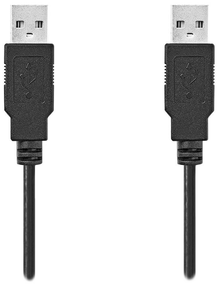 NEDIS kabel USB 2.0/ zástrčka USB-A - zástrčka USB-A/ černý/ bulk/ 1m